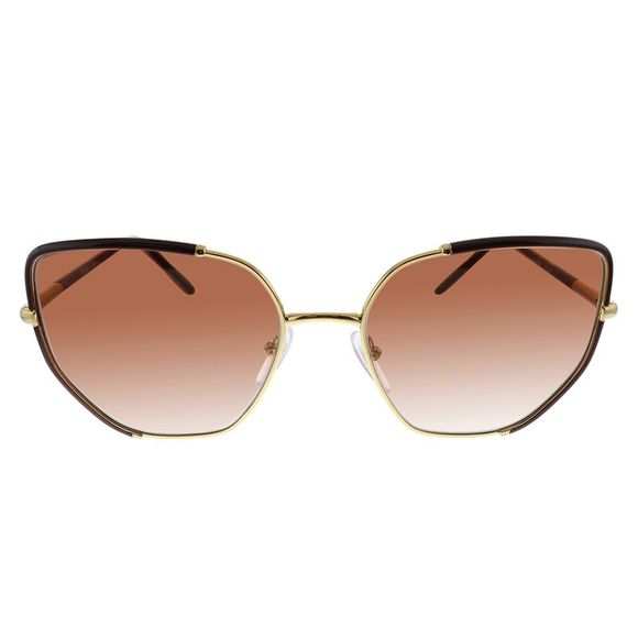New Prada PR 50WS 07M2F1 Red/Gold Metal Geometric Sunglasses Pink Gradient Lens - Picture 2 of 3